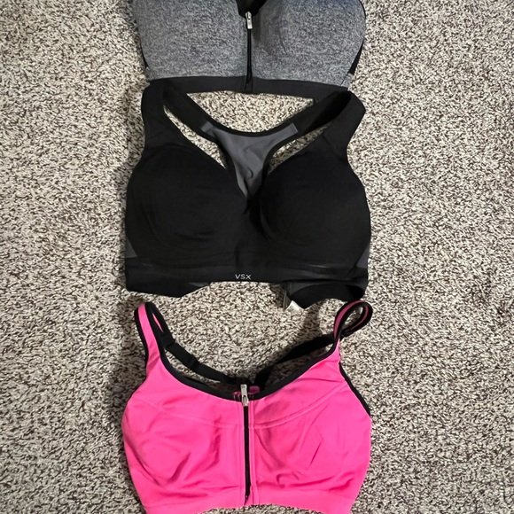 Victoria's Secret Other - Lot of 3 - VS High Impact Sports Bras - 32DDD - black, gray, pink.